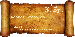 Wenzel Szabolcs névjegykártya